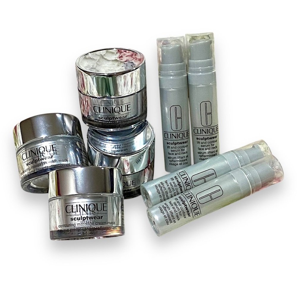 BUNDLE Clinique Sculptwear Lift & Contour Serum & Contouring Massage Cream Mask